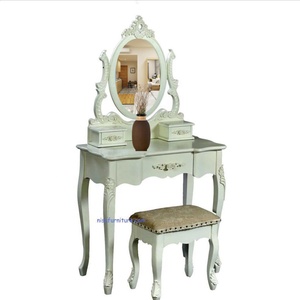 Vanité française élégante de style héritage avec miroir Vanités de maquillage classiques durables pour les espaces de vie Utilisation en appartement Hôtel - Product Image 5