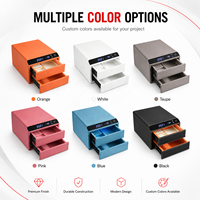 Coffre-fort intelligent pour armoire avec serrure numérique à empreinte digitale et mot de passe, triple tiroir, antivol, pour bijoux, pour usage domestique