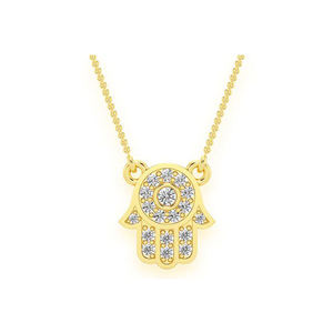 Trendy Unique Design Luxury Unisex Trendy Fashion 10K <b>Solid</b> <b>Gold</b> Custom Iced Hamsa Hand Moissanite Diamond <b>Pendant</b> Birthday - Product Image 1