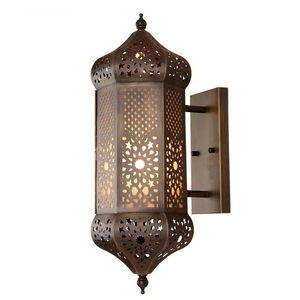 Lampe murale en métal géométrique élégante, style bohème, décoration intérieure faite à la main, éclairage pour salon - Product Image 5