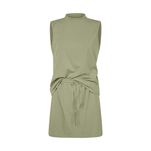 ชุดเสื้อกล้ามและกางเกงขาสั้นคอสูงสำหรับเล่นพิคเคิลบอลสำหรับผู้หญิง ชุดเสื้อกล้ามและกางเกงขาสั้นคอสูงสำหรับเล่นพิคเคิลบอลแบบลำลองสำหรับผู้หญิง - Product Image 4