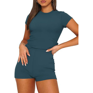 Conjuntos Cortos para Mujer, Diseño 2026, Buena Calidad, Ropa Casual, Algodón y Poliéster - Product Image 1