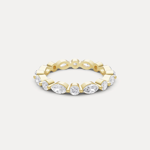 Anillo de Diamante Cultivado en Laboratorio de 18k con Banda en Forma de L, de Proveedor Indio, Alta Brillantez, Joyería de Diseño para Mujer, para Aniversario de Bodas, en Venta - Product Image 2