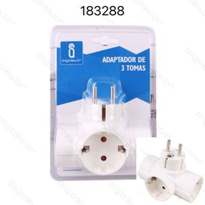 Adattatore per presa domestica a tre fori con protezione bambini - Product Image 1