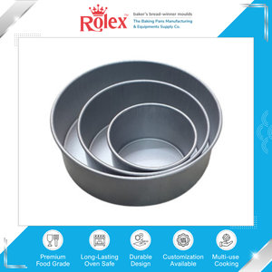 Moules à gâteau ronds en acier aluminisé de qualité supérieure, lavables et résistants au four, 8x3 pouces, à bas prix - Product Image 3