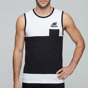 Cotton Jersey <b>Men</b> Gym <b>Singlet</b> Breathable Quick Dry Comfortable Sleeveless Top <b>for</b> Bodybuilding Training Running Exercise Casual - Product Image 1