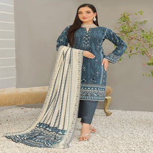 Gulfishan Coutures personnalisées disponibles Bin Hameed Vol Linen 3 pièces Panjabi pour femmes Costumes Lehenga Choli Vol GULFISHAN Indien - Product Image 6