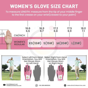 Gants de golf roses unisexes pour la main gauche, antidérapants, en cuir Cabretta, légers, respirants, performance sportive, fermeture à boucle DISTIL - Product Image 6