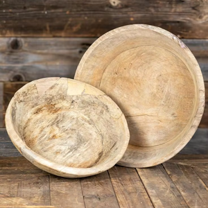 Saladiers ovales en bois d'acacia, bols à salade en bois - Product Image 1