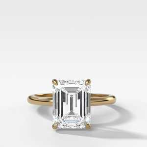 Bague de fiançailles et de mariage solitaire taille émeraude 4 carats, diamant de laboratoire IGI, sertie quatre griffes, pour femme, vente en gros - Product Image 1