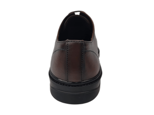 Zapatos Oxford de cuero de oveja marrón para hombre, con punta redonda, con cordones, transpirables, ligeros, casuales, para todas las estaciones - Product Image 4
