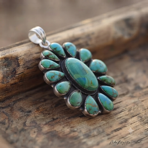 Pendentif en turquoise naturelle de Kingman, pendentif de fiançailles en pierre précieuse, pendentif en argent sterling 925, pendentif poire tendance, bijoux en gros - Product Image 2