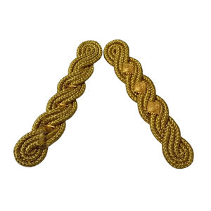 Bandas de hombro doradas de estilo moderno, insignias cosidas de tela con patrón irregular personalizado, a la moda, unisex, para uniformes ceremoniales. - Product Image 4