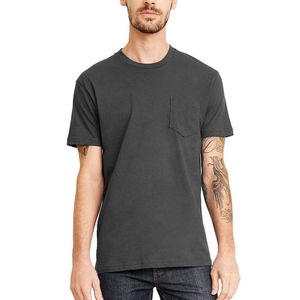 T-shirts décontractés en tricot uni avec logo sur le devant, de qualité supérieure, sur mesure, pour hommes, 100% coton respirant, fabriqués au Pakistan - Product Image 1