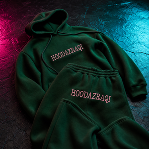 Ensemble survêtement homme premium en coton, pull à capuche oversize et pantalon de jogging, style streetwear hiver, avec logo brodé sur la poitrine - Product Image 3