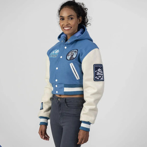 Veste universitaire personnalisée haut de gamme pour femme, brodée, style baseball, respirante, décontractée, streetwear, mode - Product Image 3