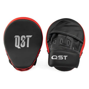 Alta calidad 100% PU Premium cuero Focus Mitt logotipo personalizado almohadilla de entrenamiento de boxeo Venta De fábrica Durable curvado Mitt - Product Image 1