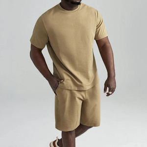Conjunto Deportivo de Verano para Hombre, de Algodón, Transpirable, Ligero, Suave, de Manga Corta, para Gimnasio, Entrenamiento, Running y Uso Casual - Product Image 1