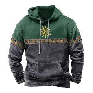 Sudadera con Capucha de Forro Polar Oversize para Hombre, con Logotipo Personalizado, Estilo Retro, con Cordón Ajustable, Estampado Digital, Antipilling, Casual, para Invierno - Product Image 4