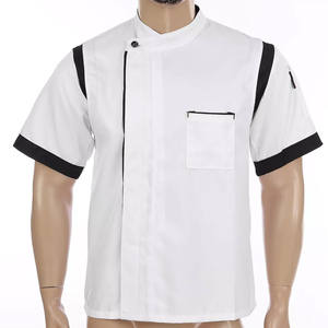 Chemise de Chef Blanche à Manches Courtes de Qualité Supérieure, Vêtement de Travail pour le Personnel de Restaurant et d'Hôtel, Hauts Courts, Uniforme de Chef, Veste et Manteau - Product Image 3