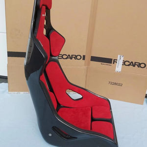 Siège sport CARBON RECARO PODIUM CF gauche/droite en cuir rouge et noir, neuf - Product Image 1