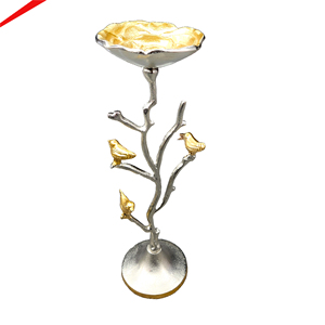 Frutero de Metal con Acabado de Lujo, Plato Decorativo para Servir Bocadillos, Centro de Mesa Elegante para Mesa de Comedor, Colección de Regalos Premium - Product Image 5