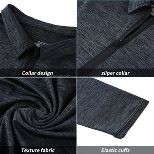 Custom Men's Half <b>Zip</b> Long Sleeve Running T <b>Shirt</b> - Product Image 6