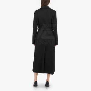 Manteau long ajusté pour femme, élégant et professionnel, vêtement d'extérieur chaud et tendance pour l'hiver, fournisseur en gros, style décontracté - Product Image 2