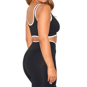 Venta al por Mayor de Ropa Deportiva Ecológica Personalizada para Mujer, Talla Grande, Sin Costuras, Transpirable, de Secado Rápido, Resistente a Impactos, con Alto Soporte y Colores en Contraste, para Yoga - Product Image 5