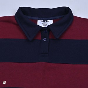 Chemises polo à manches longues rayées pour femmes, col rabattu, style preppy, tricot en coton respirant, vêtements de printemps - Product Image 5