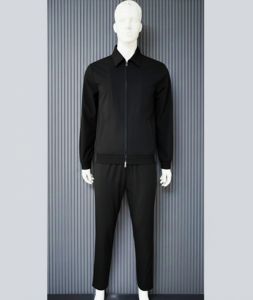 Ensemble de survêtement homme en molleton technique personnalisé, coupe ajustée, 2 pièces, disponible en OEM, style italien de luxe, extensible dans les 4 sens, pour le jogging hivernal - Product Image 3