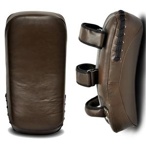 Low MOQ New Style Kick Thai <b>Pads</b> Kickboxing Mma Muay Thai Boxing Training Genuine Cowhide Leather Curved Kick <b>Pad</b> Factory Supply - Product Image 1