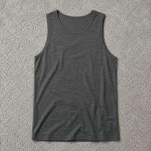 Camiseta sin mangas para hombre con corte bajo en las axilas, de algodón/bambú, de secado rápido, transpirable, estilo vintage, con logo y color personalizables, estilo streetwear, para culturismo. - Product Image 1
