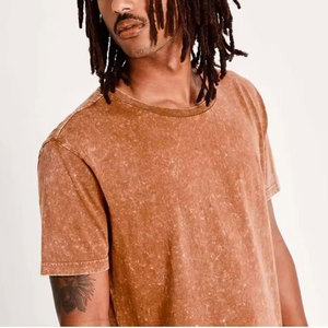 Camiseta de Hombre de Alta Calidad, Estilo Casual, Lisa, Desgastada, Oversize, Lavado Ácido, Fabricante de Camisetas de Hombre de Alta Calidad con Lavado Ácido - Product Image 5