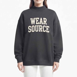 Sudadera Holgada de Cuello Redondo con Tejido Acanalado, 80% Algodón, 20% Poliéster Reciclado, Puños y Dobladillo Acanalados, Color Peach Schnapps para Mujer - Product Image 1