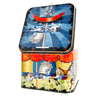 Boîte à biscuits carrée en métal avec cadenas, conteneur de rangement pour biscuits, tirelire personnalisable avec logo, boîte cadeau, vente en gros, usine OEM