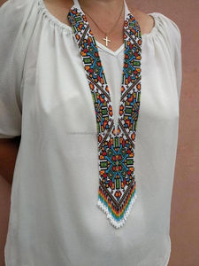 Collar Artesanal Khadim, Collar con Cuentas Bordadas, Accesorio Elegante y Moderno, Color y Logotipo Personalizables - Product Image 4
