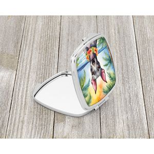 American Hairless Terrier Luau Miroir de maquillage compact et pliant pour femmes Miroir de maquillage de voyage décoratif de poche Idée cadeau - Product Image 2