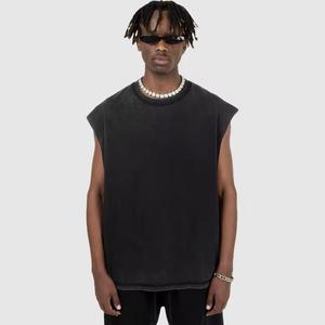 Camiseta sin Mangas Deportiva Transpirable de Algodón Peinado de Alta Calidad 240gsm para Hombre, con Logotipo de Marca Personalizado, Ajuste Holgado y Tejido Pesado - Product Image 2
