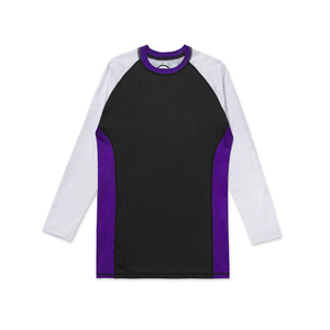 เสื้อแรชการ์ดแขนยาวสำหรับเด็กผู้ชาย สีดำ-เขียว บล็อกสี แห้งเร็ว เหมาะสำหรับศิลปะการต่อสู้ ทรงปกติ ผลิตจากโพลีเอสเตอร์ - Product Image 4