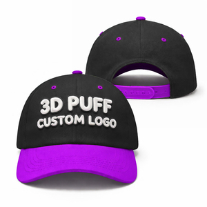 Wholesale Custom Caps Quick Dry Breathable <b>Material</b> Adjustable Casual Outdoor Baseball Caps 3D Puff Printing - Product Image 4