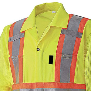 Overol ligero de algodón y poliéster en color rojo, de la mejor calidad, alta visibilidad, ropa de trabajo, traje de seguridad. - Product Image 2