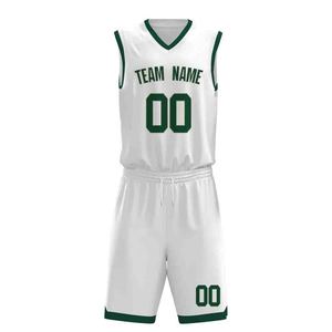 Ensemble de maillots de basket-ball personnalisés, polyester à séchage rapide, uniforme d'équipe, kit sportif sans manches pour hommes - Product Image 3