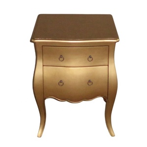 Bàn đầu giường sơn vàng bàn sơn trắng Bàn Cạnh Giường ngủ bằng gỗ được thiết kế để trang trí nội thất phòng ngủ tối giản - Product Image 2