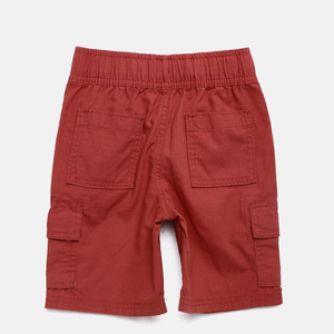 Cargo Elastic Waist Polyester/Cotton Men's Shorts Breathable Comfortable Casual Outdoor <b>Knee</b> Front Embroidered Woolen Pockets - Product Image 1