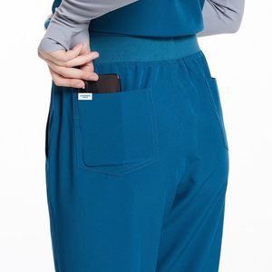 Ensemble de blouses bleues pour femmes, en coton et polyester tissé, col en V, prêt pour le stéthoscope, uniforme d'infirmière d'hôpital - Product Image 5