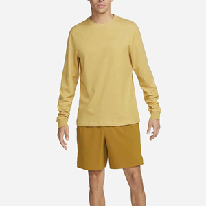 Camiseta de Manga Larga Amarilla para Hombre, Cuello Redondo, Algodón Suave, Informal, Lisa, con Logotipo Personalizado, MOQ Bajo, Ligera, para Otoño, Venta al Por Mayor - Product Image 6