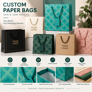 Bolsas de Regalo de Papel de Lujo Personalizadas con Asas, Bolsas de Compras Impresas Premium para Empaquetado Minorista, Regalos de Boutique y Eventos Especiales - Product Image 5