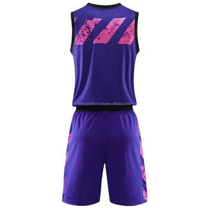 Maillot de basketball court personnalisé en gros du Pakistan, respirant, imprimé numériquement, 100 % polyester, séchage rapide, antibactérien - Product Image 2