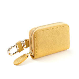 Porte-clés double couche NEXXGEN Modèle 028 en cuir véritable avec fermeture éclair, grande capacité, personnalisable avec logo – Vente en gros - Product Image 6